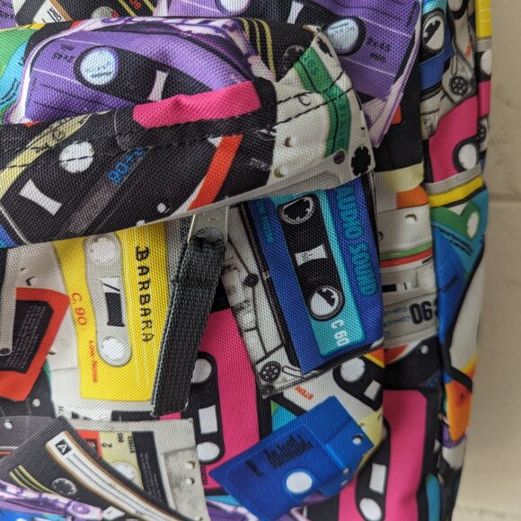 Classic Jansport Superbreak Backpack Mixtapes Cassette Tapes All Over Print - Picture 4 of 8